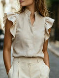 Ruffle Sleeve Blouse