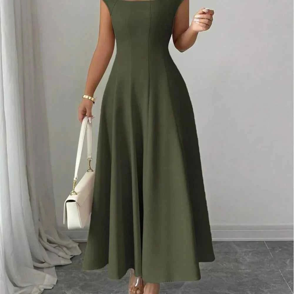 Square Neck Midi Dress