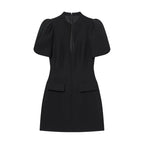 Structured Puff Sleeve Mini Dress