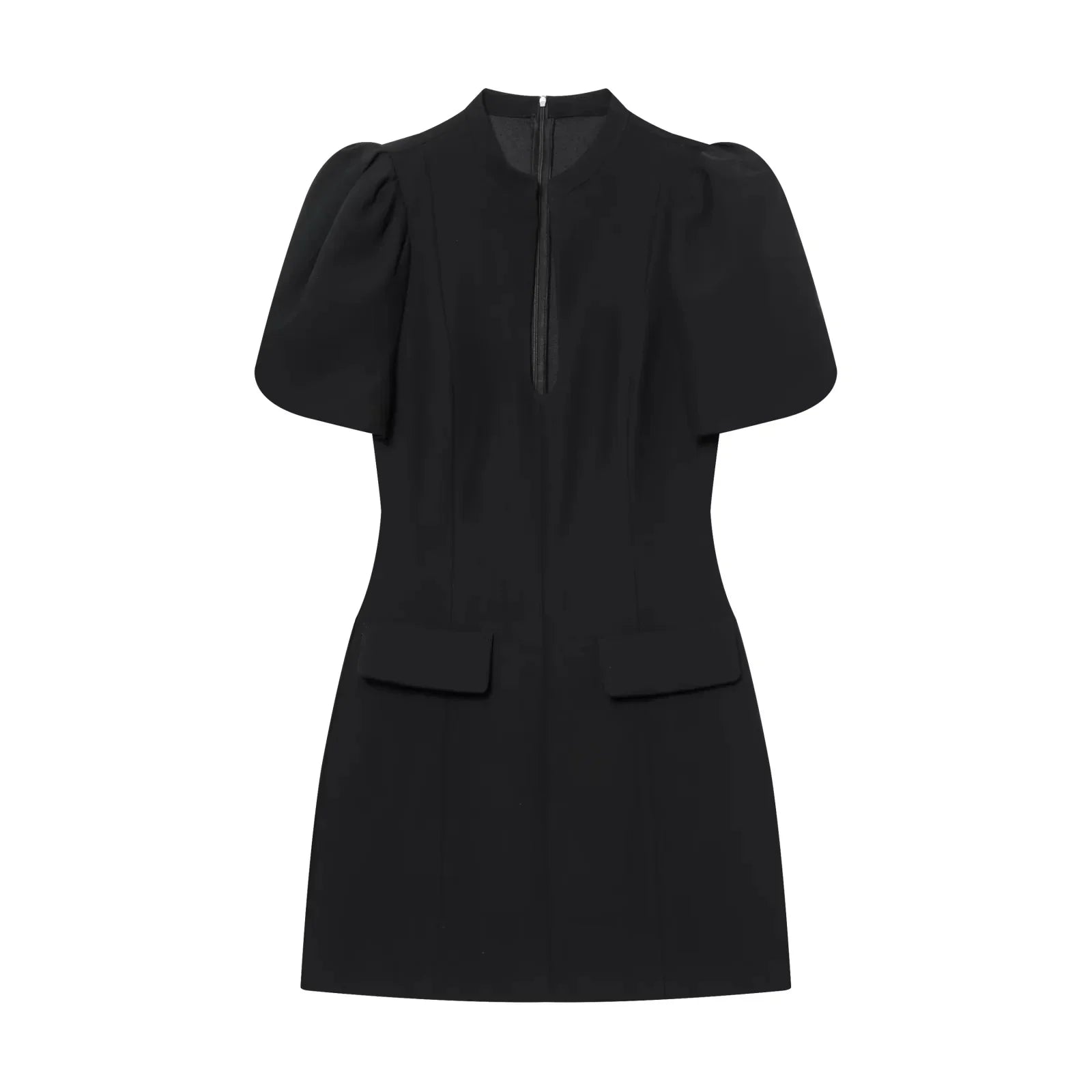 Structured Puff Sleeve Mini Dress