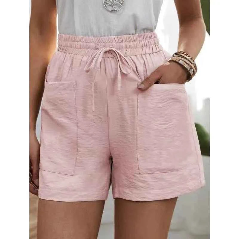 High Rise Drawstring Shorts