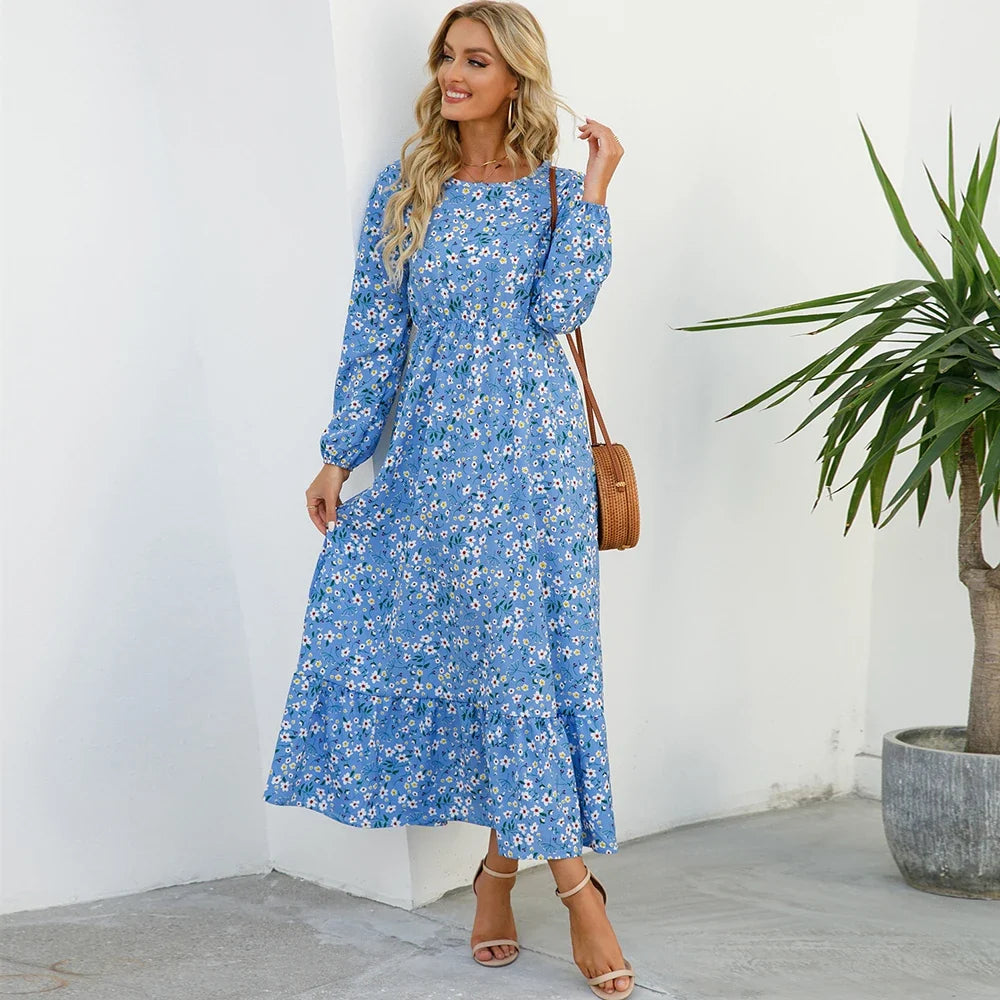 Floral Tiered Midi Dress