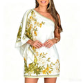 Floral One-Shoulder Mini Dress