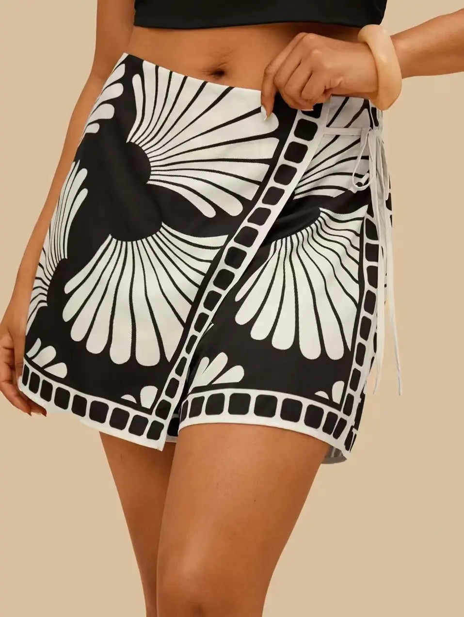 High-Waisted Wrap Shorts