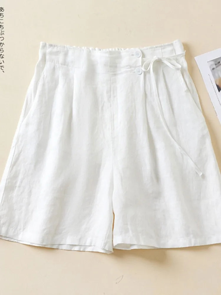 Pleated Wide Leg Shorts