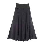Polka-Dot Chiffon Skirt Set