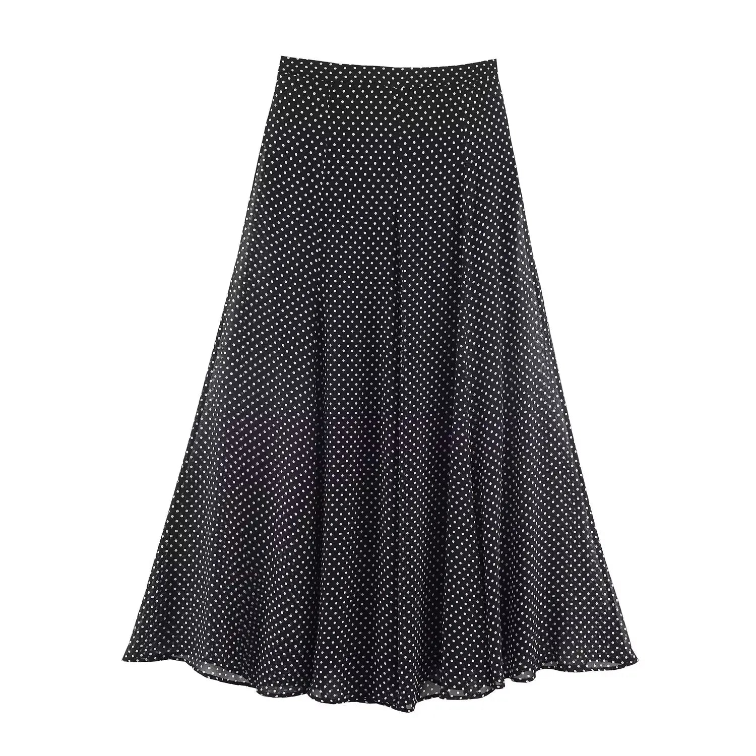 Polka-Dot Chiffon Skirt Set