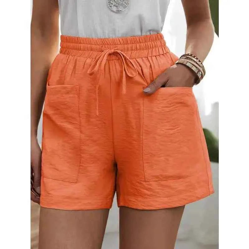 High Rise Drawstring Shorts