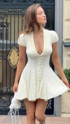 Polka Dot A-Line Mini Dress