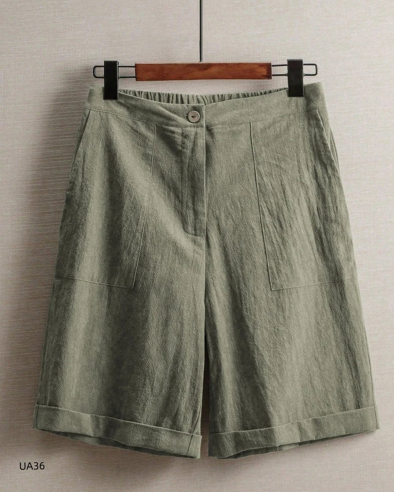 High-Waisted Bermuda Shorts