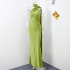Backless Halter Evening Gown