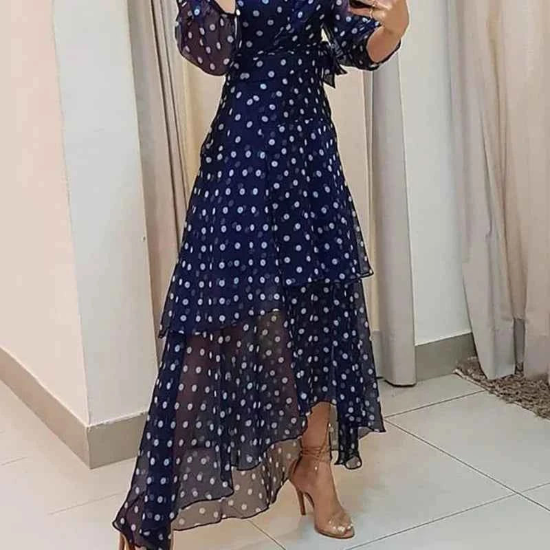 Polka Dot High-Low Dress