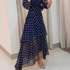 Polka Dot High-Low Dress