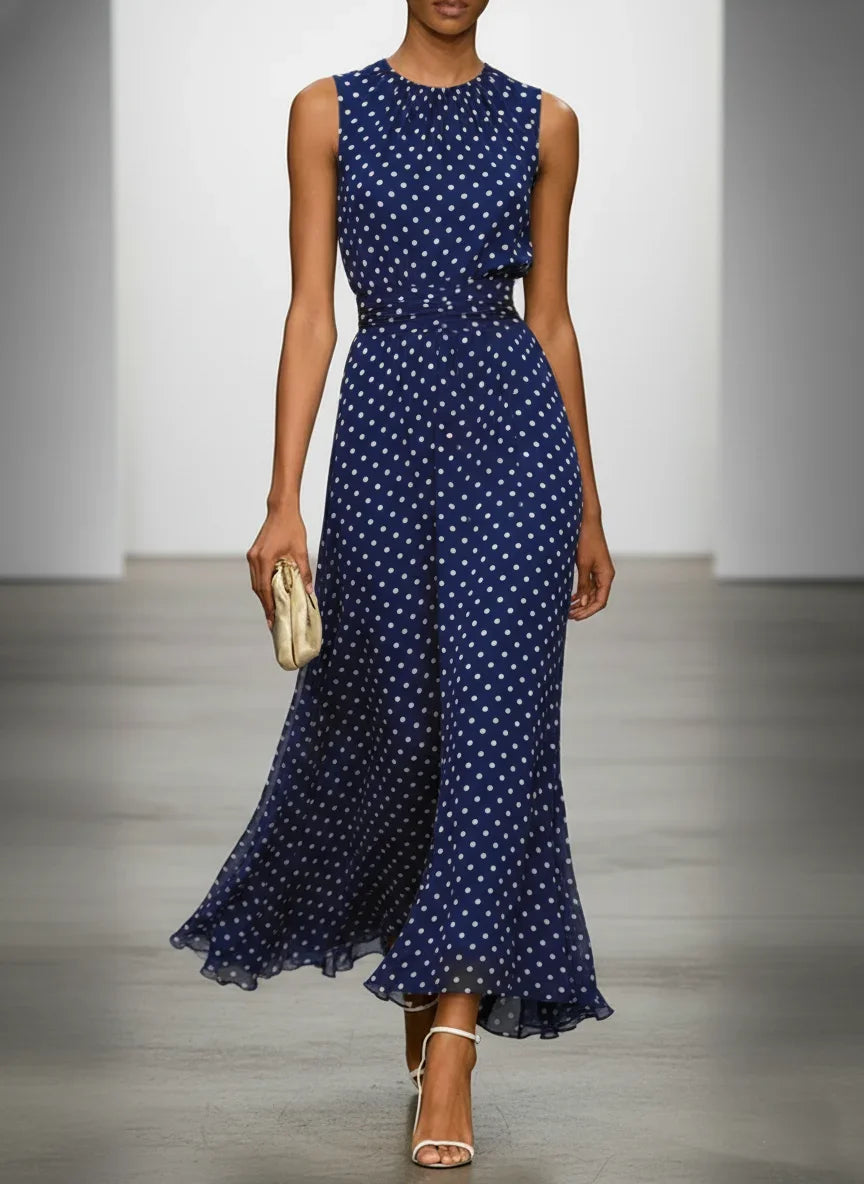 Polka Dot Wide-Leg Jumpsuit