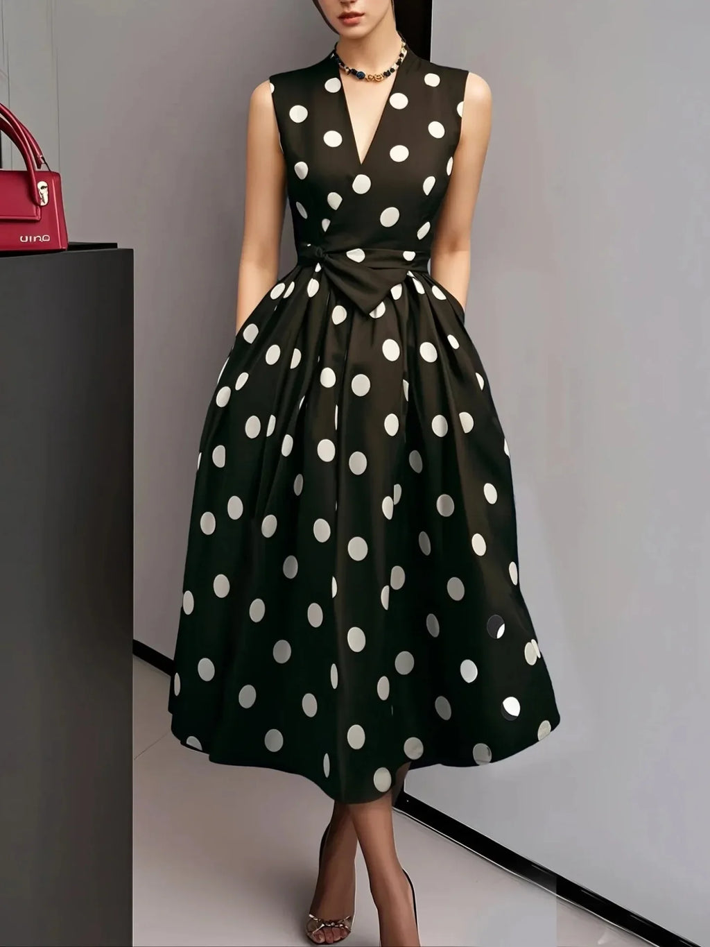 Polka Dot Midi Dress
