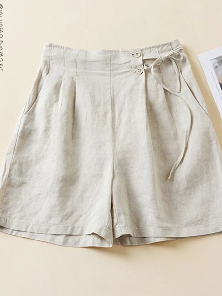 Pleated Wide Leg Shorts