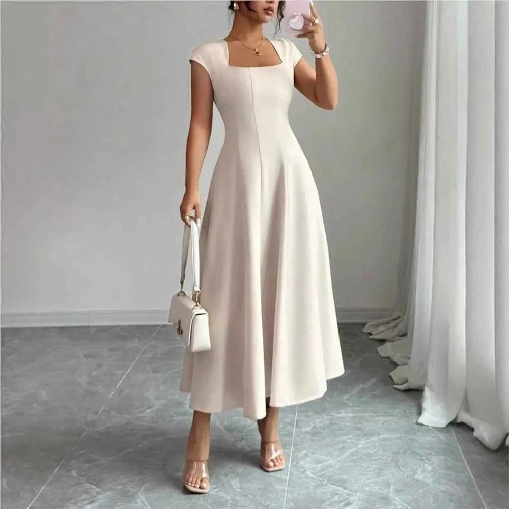 Square Neck Midi Dress