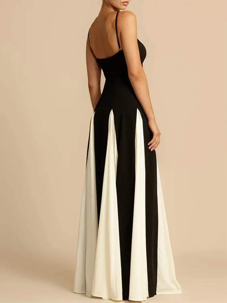 Colour-Block Evening Gown