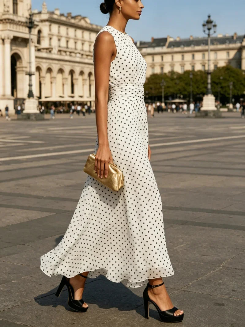Polka Dot Wide-Leg Jumpsuit