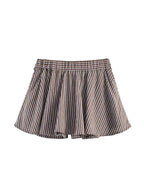 Striped High Waisted Shorts