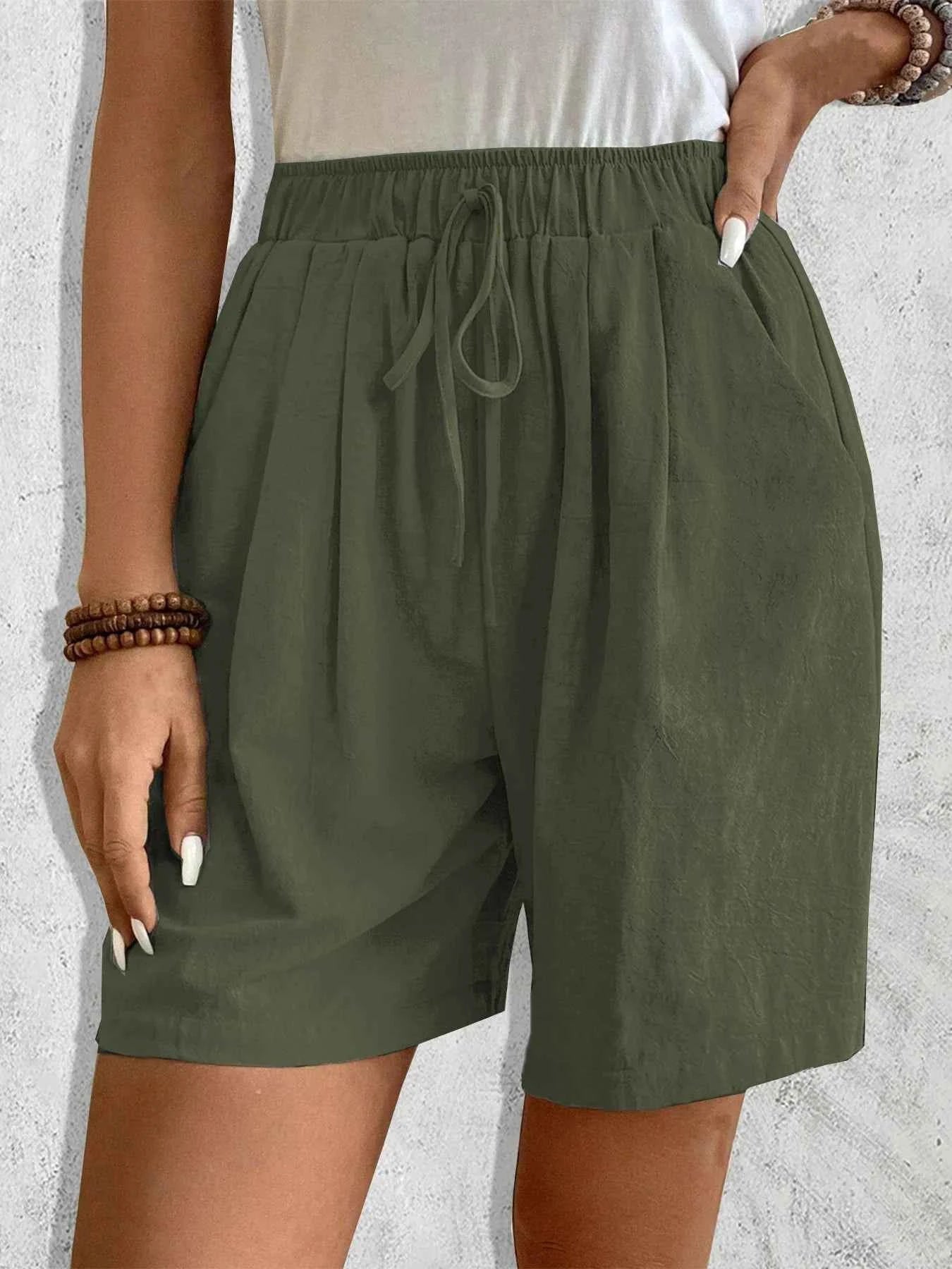 Relaxed Wide-Leg Shorts