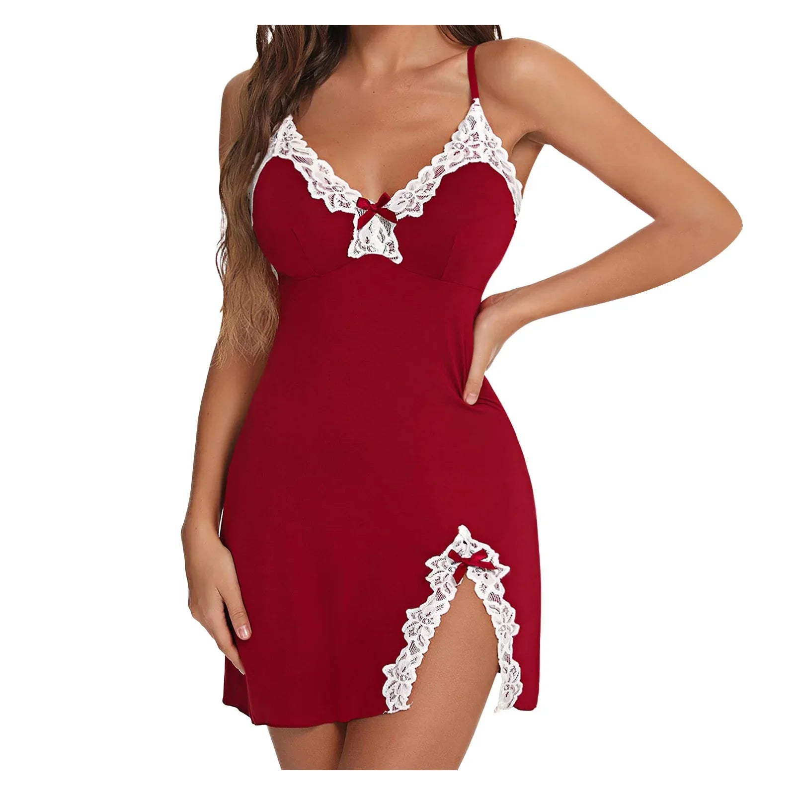 Lace Trim Slip Nightdress