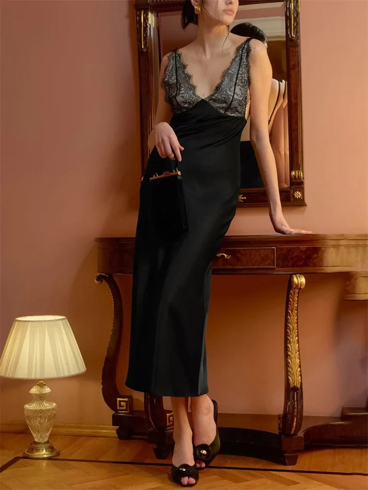 Lace Bodice Slip Dress