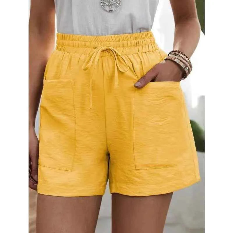 High Rise Drawstring Shorts