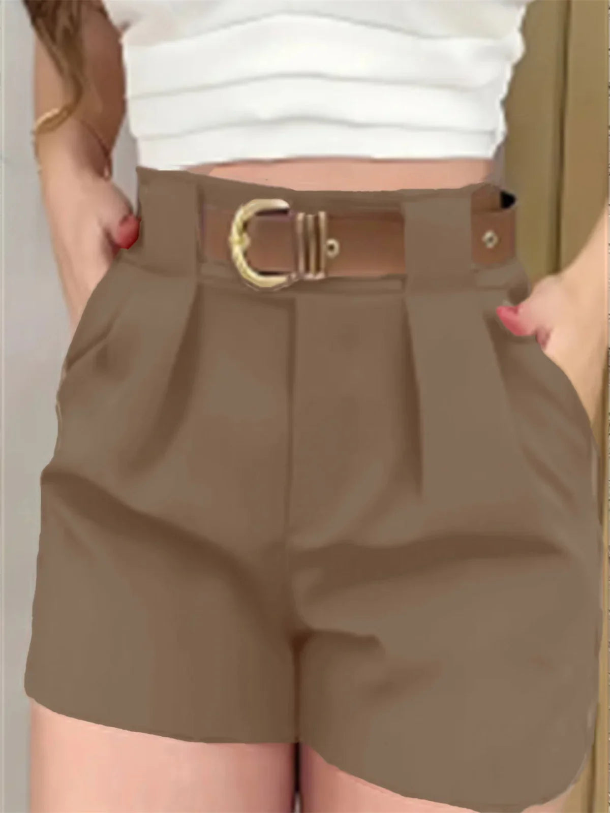 Tailored High-Waisted Shorts