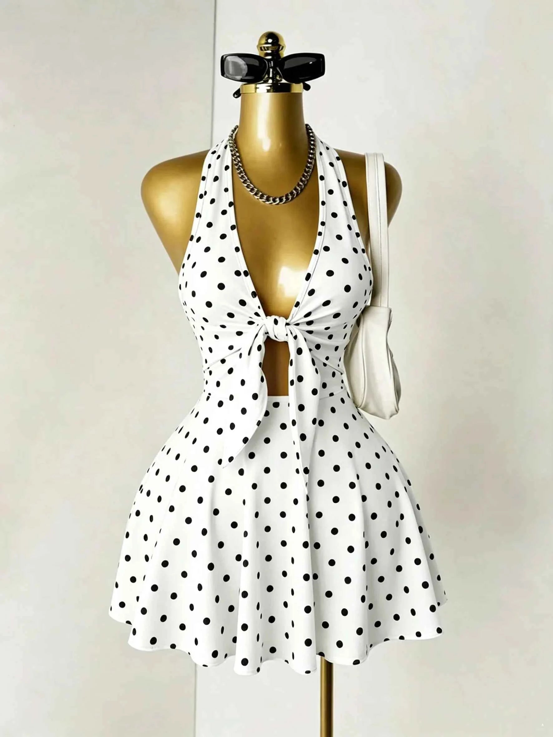 Halter Cut-Out Mini Dress