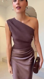 One Shoulder Evening Dress