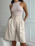 High Waisted Tailored Shorts