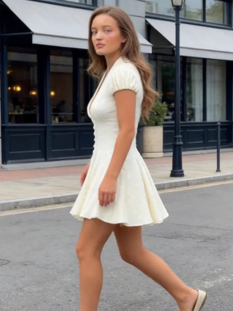 Polka Dot A-Line Mini Dress