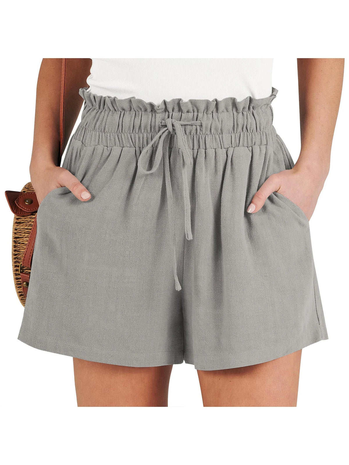Relaxed High-Waist Shorts