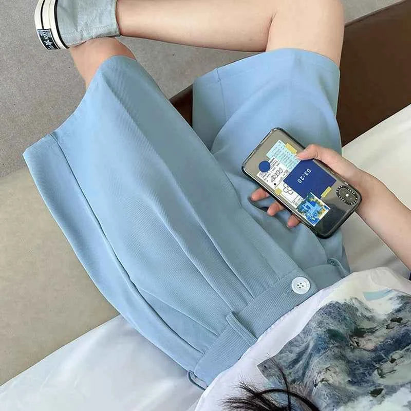 High-Rise Tailored Shorts