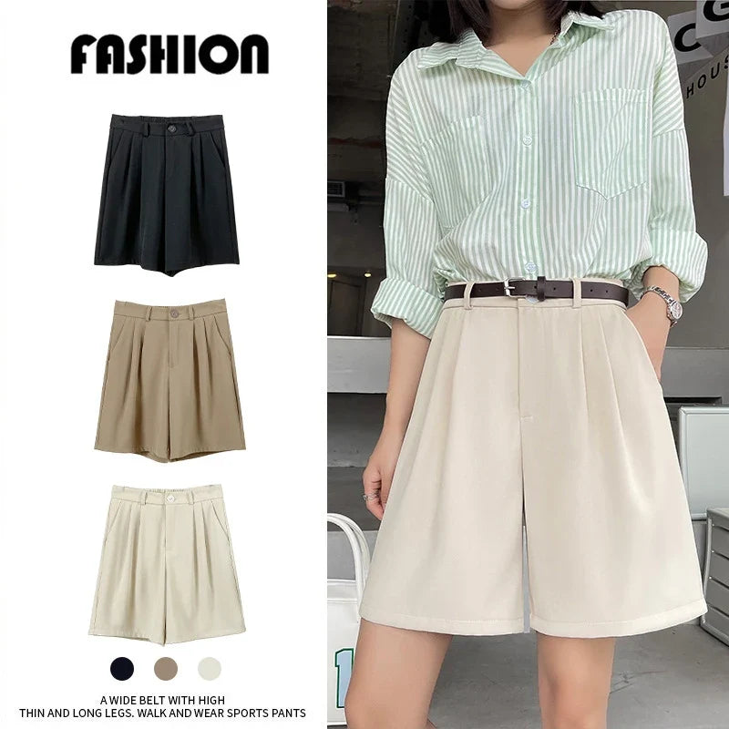 High-Rise Tailored Shorts