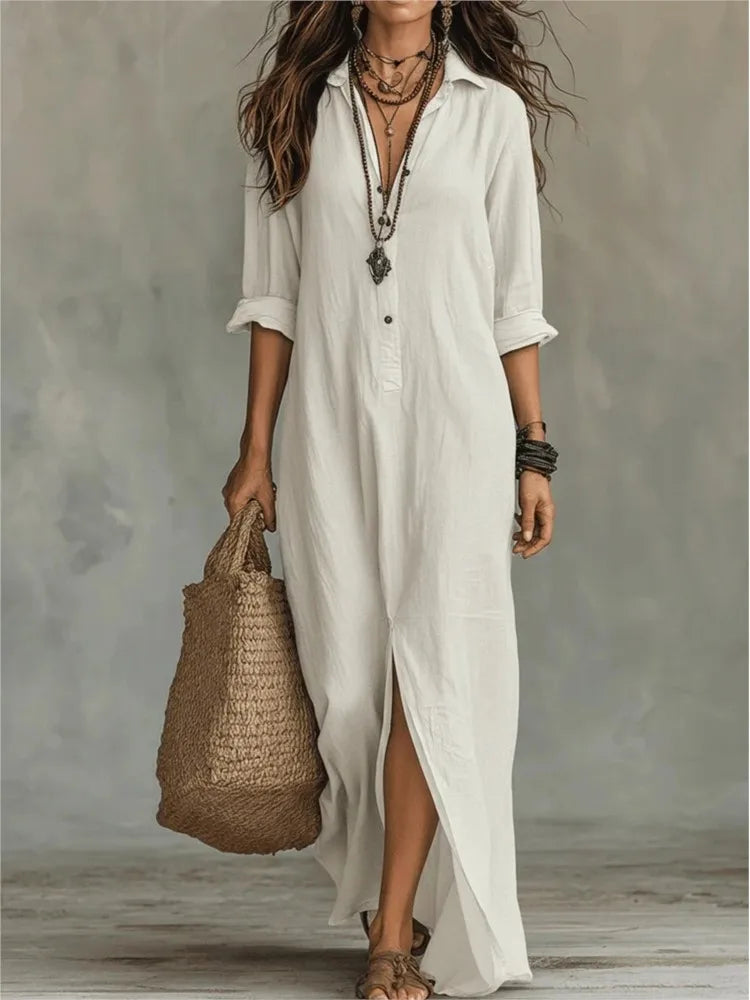 Relaxed Maxi Shirt Dress