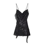 Sequin Ruffle Mini Dress