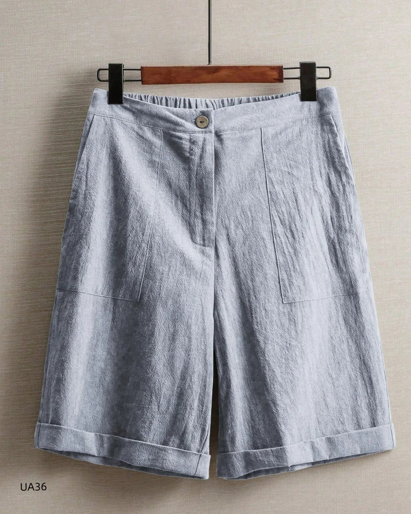 High-Waisted Bermuda Shorts