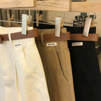 White Tailored Belted Shorts