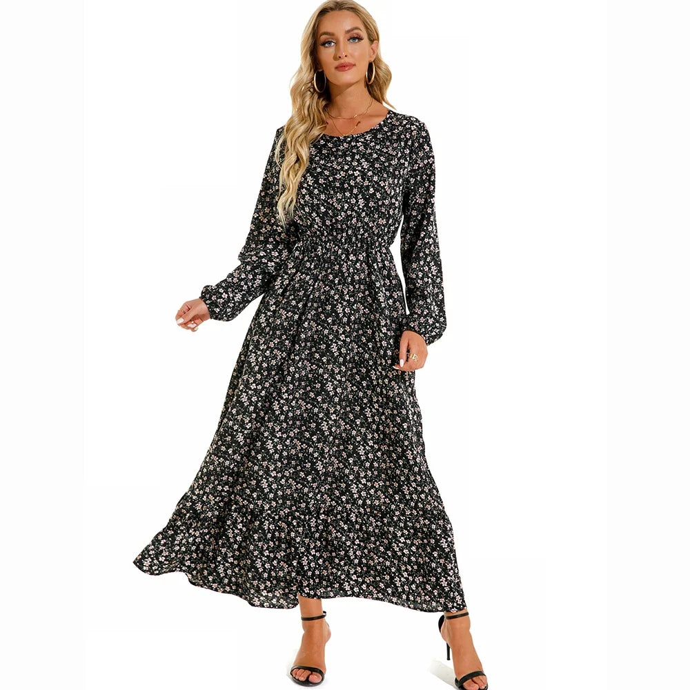 Floral Tiered Midi Dress