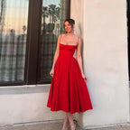 Corset Bodice Midi Dress