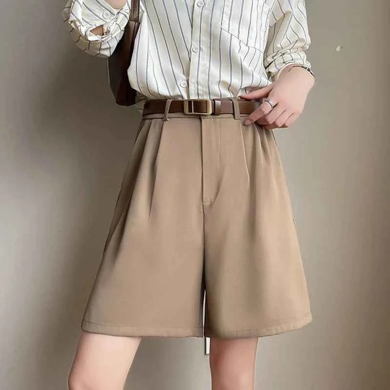 High-Rise Tailored Shorts