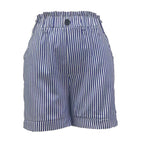 New summer casual pocket striped casual shorts women's wear