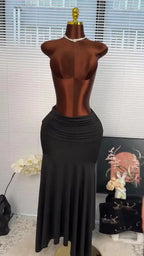 One Shoulder Midi Skirt Set