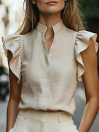 Ruffle Sleeve Blouse