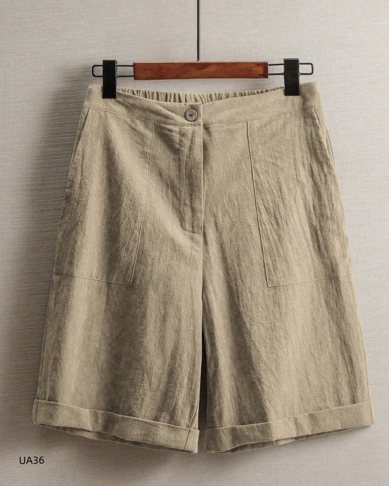High-Waisted Bermuda Shorts
