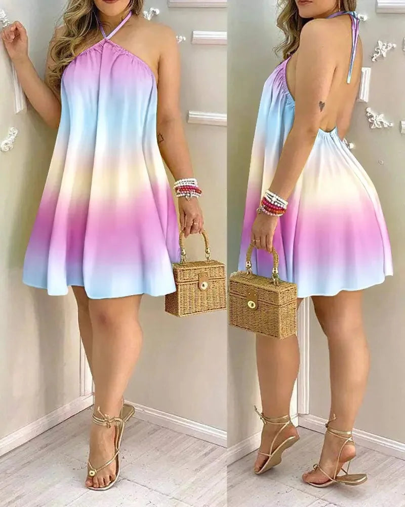 Halter Neck Mini Dress