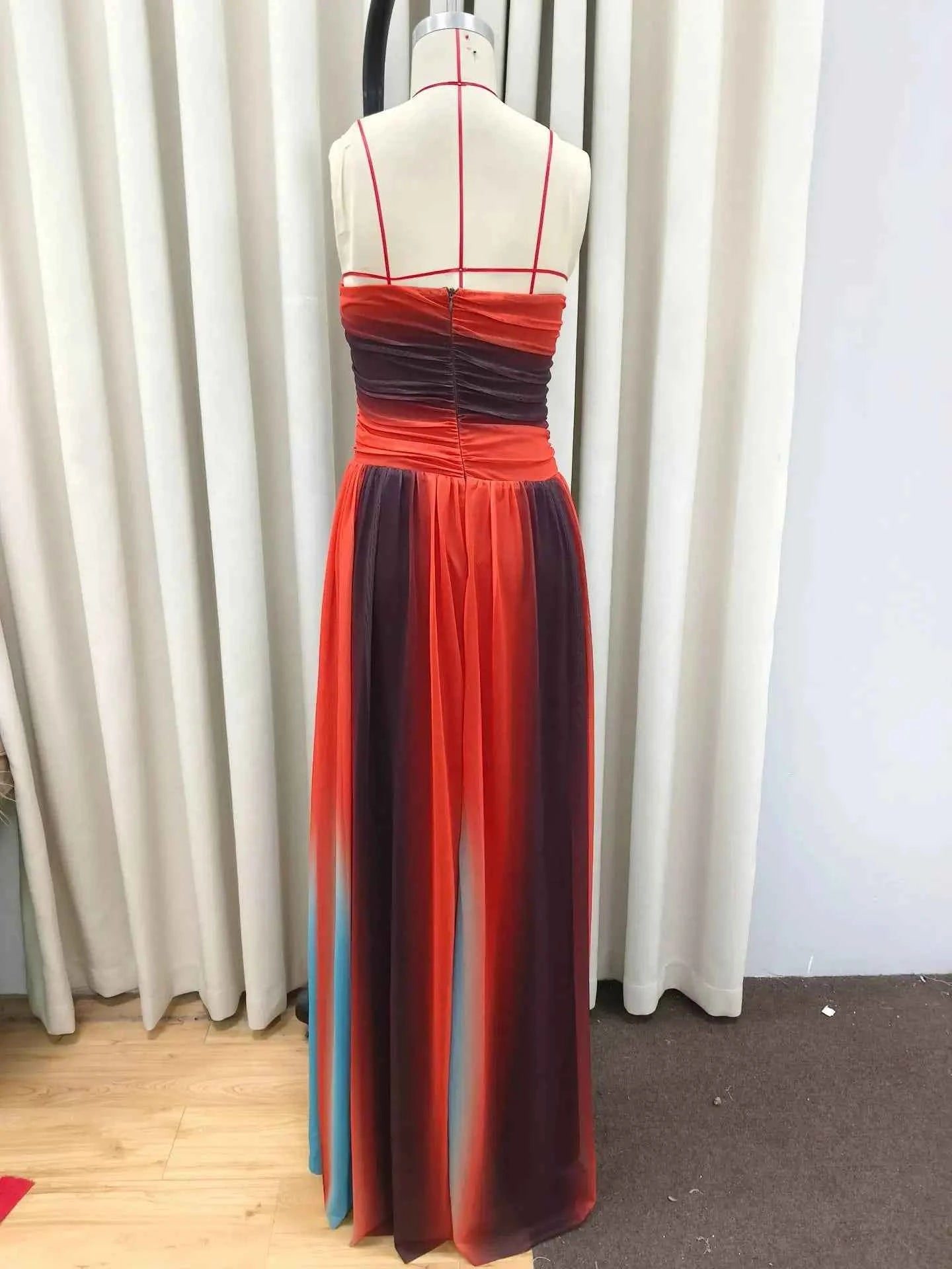 Strapless Ruched Maxi Dress