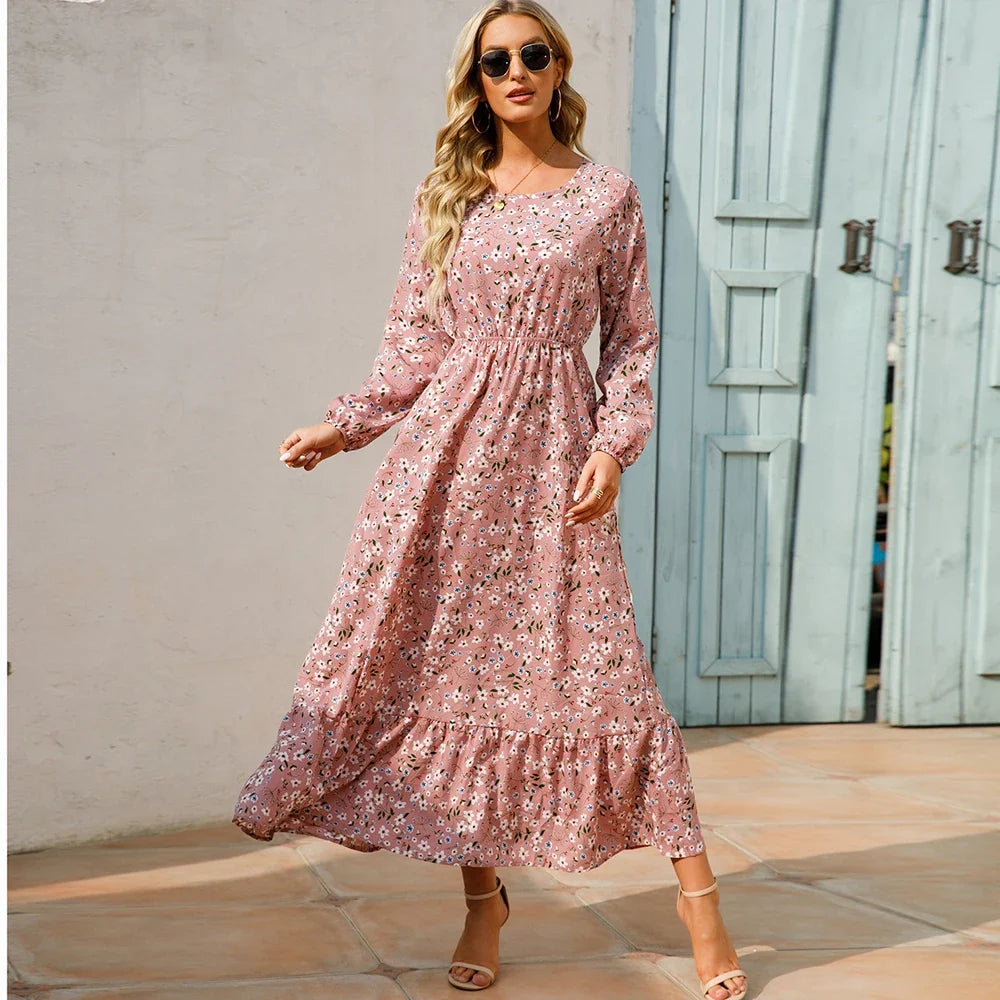 Floral Tiered Midi Dress